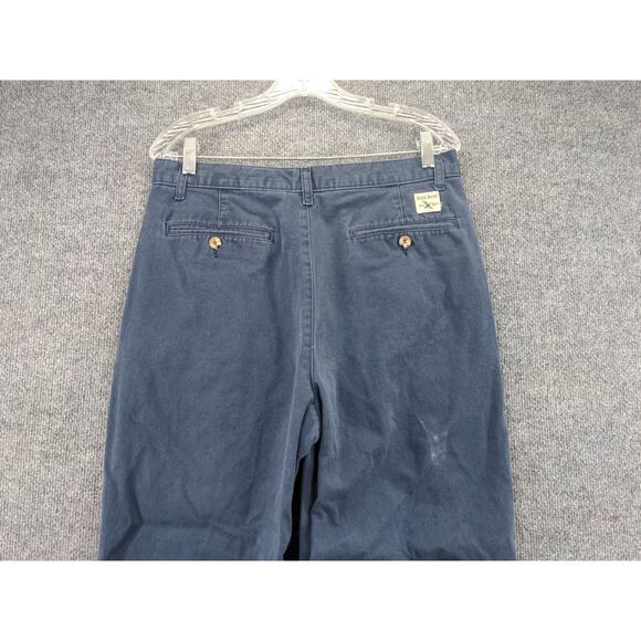 Mens Eddie Bauer Relaxed Fit Chino Pants Size 34x30 Blue 100% Cotton - Picture 8 of 13